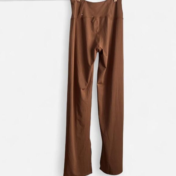 Free People Movement Split Hem Flare Leggings boho athleisure Brown Small - Picture 4 of 6